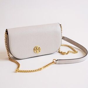 Tory Burch Gray Leather Crossbody Bag